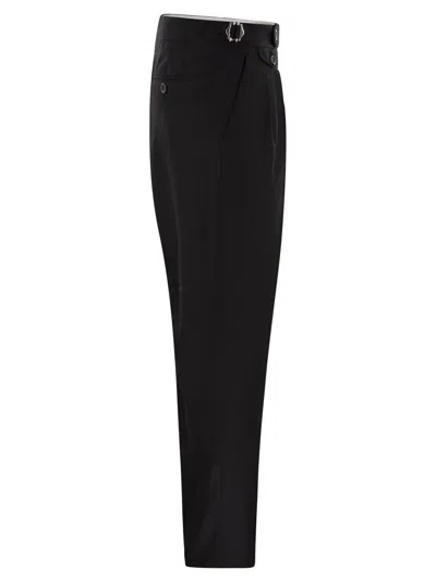 Brunello Cucinelli Double-darts Trousers In Brown