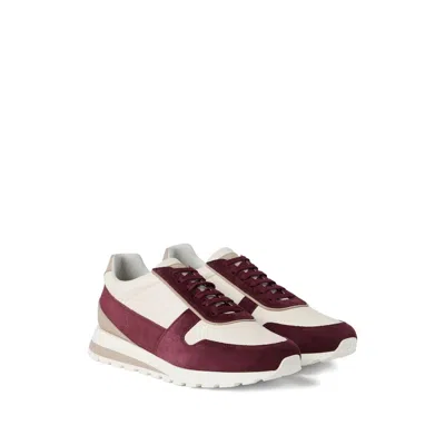 Brunello Cucinelli Runners In Calfskin And Washed Suede In Multi