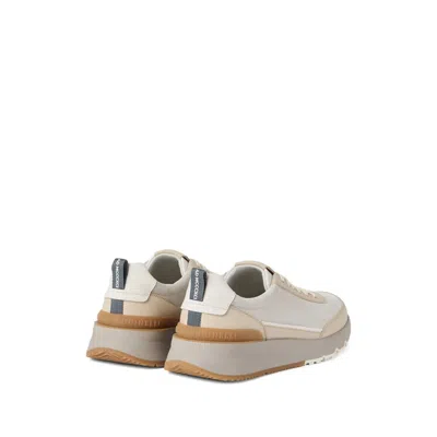 Brunello Cucinelli Sneakers Featuring Pull Tab In White