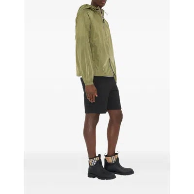 Burberry Marsh Stamp Rubber Ankle Boots In Black