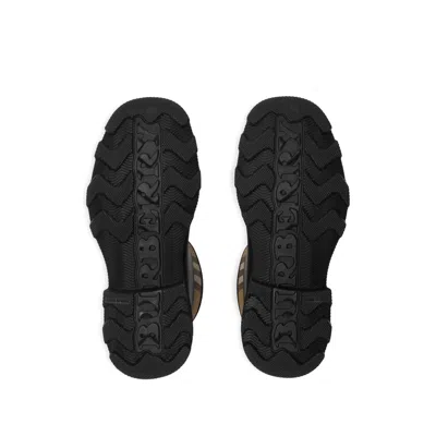 Burberry Marsh Stamp Rubber Ankle Boots In Black