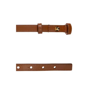 Chloé Logo Leather Belt In Brown