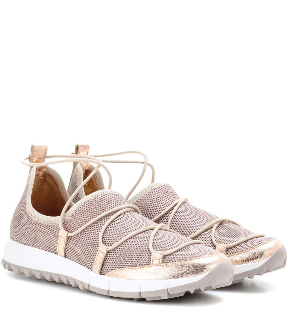 jimmy choo rose gold sneakers