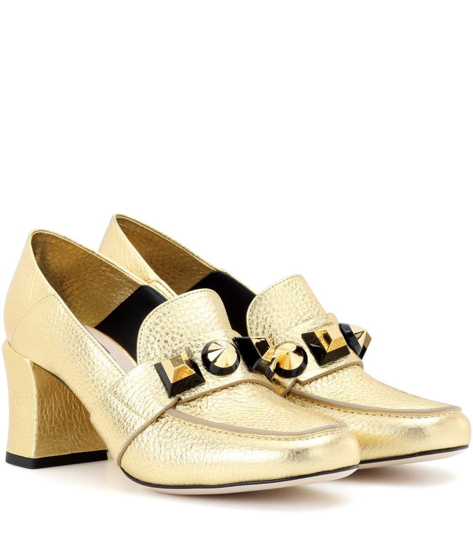 mid heel loafer