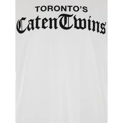 Dsquared2 White T-shirt With Logo On The Front In Cotton Man In White