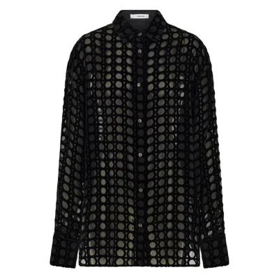 Ferragamo Black Shirts In Black