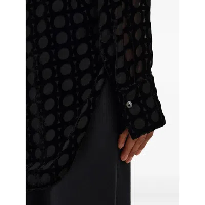 Ferragamo Black Shirts In Black