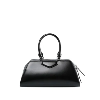 Givenchy Women Antigona East West Small Leather Shoulder Bag In Black