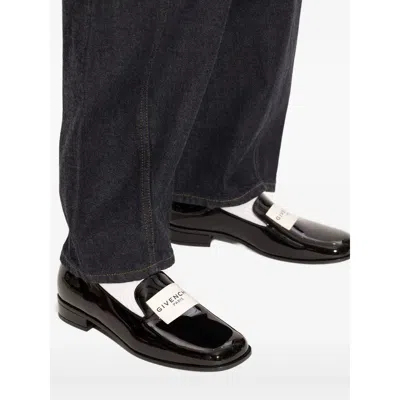 Givenchy Tux Logo Patent Leather Loafers In Black