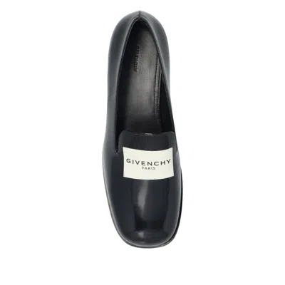 Givenchy Tux Logo Patent Leather Loafers In Black
