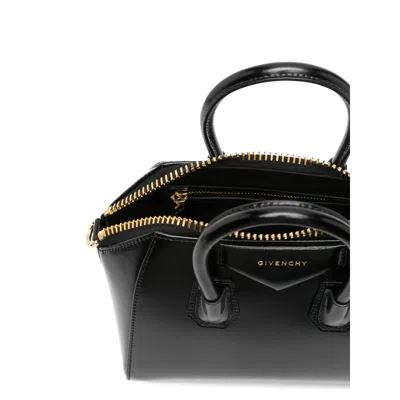 Givenchy Mini Antigona Bag In Box Leather In Black