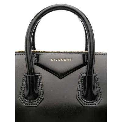 Givenchy Mini Antigona Bag In Box Leather In Black