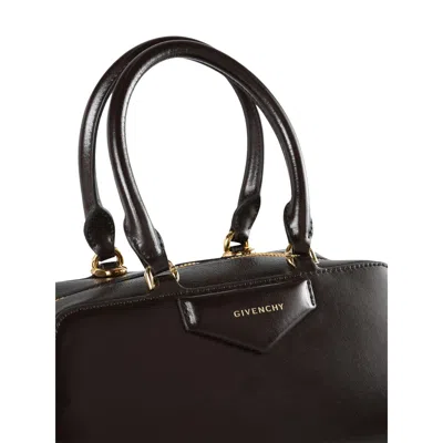 Givenchy Antigona East West Black Mini Handbag With Adjustable And Removable Shoulder Strap And Logo Letterin