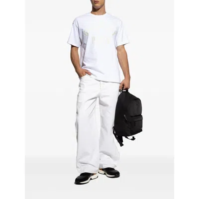 Givenchy White T-shirt With Maxi Logo On The Front In Cotton Man In White