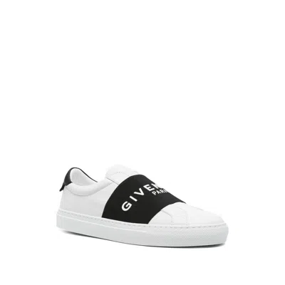 Givenchy Sneaker Urban Street In Pelle Con Fascia Elasticizzata In White