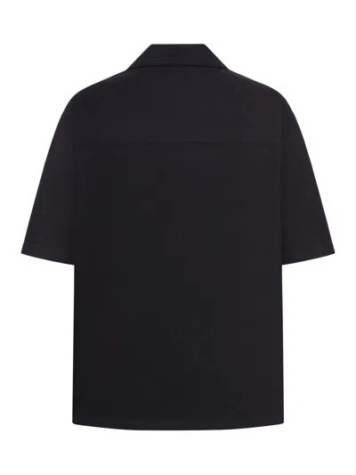 Gucci Classic Short-sleeve Cotton Shirt In Black