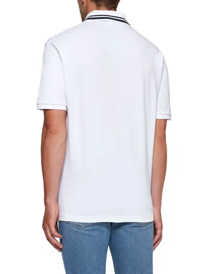 Gucci Stretch Piquet Polo Shirt With Striped Print In White