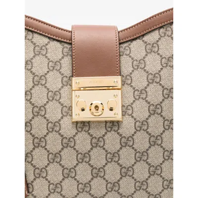 Gucci Padlock Gg Canvas Hobo Bag In White