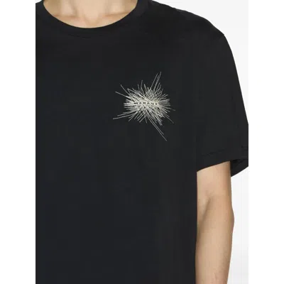 Isabel Marant Black Crewneck Embroidered T-shirt In Black