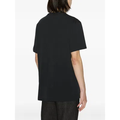 Isabel Marant Black Crewneck Embroidered T-shirt In Black