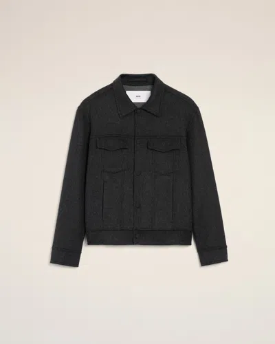 Ami Alexandre Mattiussi Adjustable Cuffs Chest Pockets Long Sleeves In Black