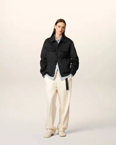 Ami Alexandre Mattiussi Adjustable Cuffs Chest Pockets Long Sleeves In Black