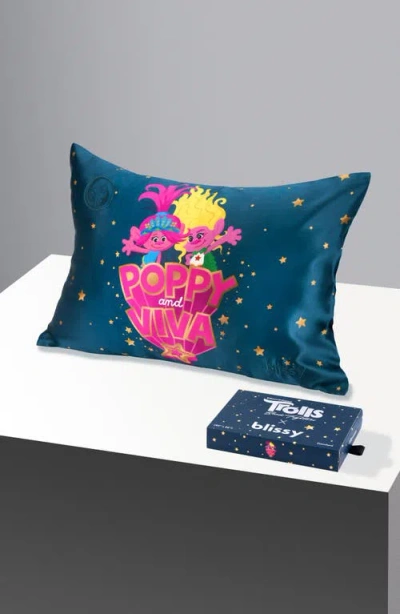 Blissy Mulberry Silk Pillowcase In Blue