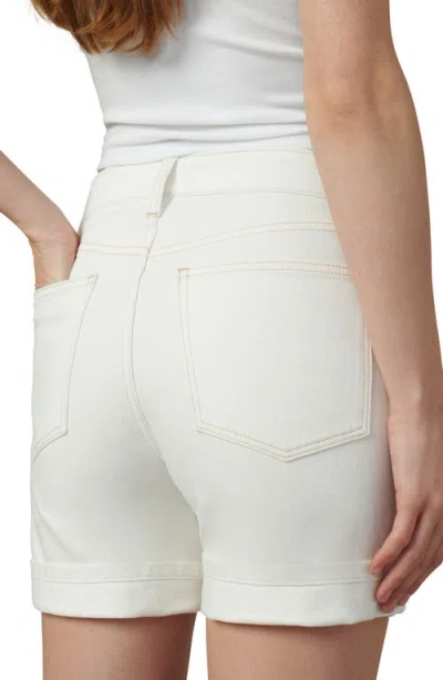Joe's The Joey Cuffed Longline Denim Shorts In White