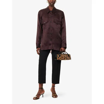 Khaite Matteo Organza Shirt In Brown