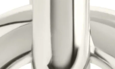 Sterling Forever Rima Oval Link Drop Huggie Hoop Earrings In Metallic