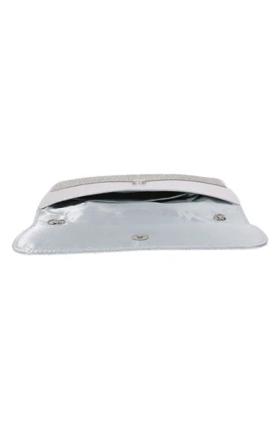 Berness Rhinestone Envelope Clutch In Silver
