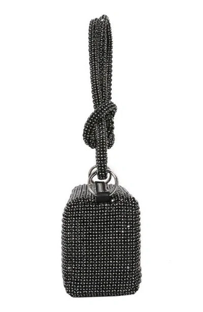 Berness Rhinestone Rectangular Shoulder Bag In Black