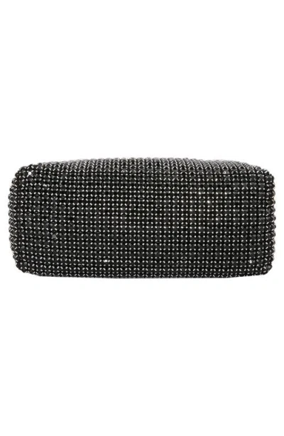 Berness Rhinestone Rectangular Shoulder Bag In Black