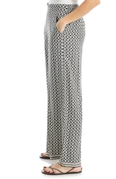 Max Studio Wide Leg Pull On Pants In White