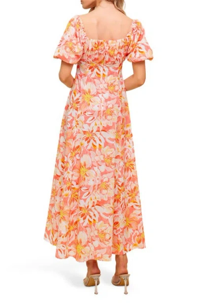Flying Tomato Print Midi Dress In Orange