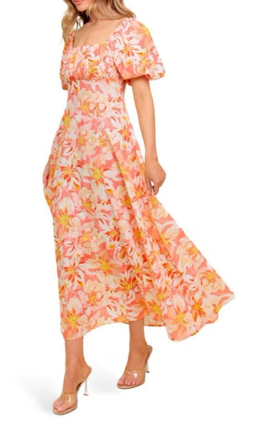 Flying Tomato Print Midi Dress In Orange