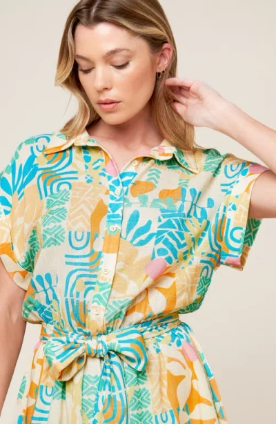 Flying Tomato Print Collared Romper In Multi