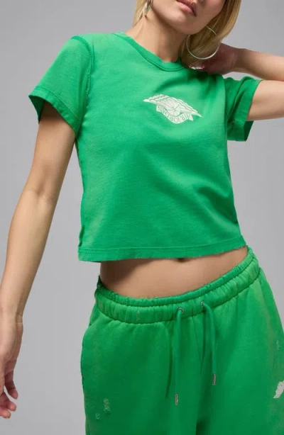 Jordan Flight Rare Air Cotton Graphic T-shirt In Green