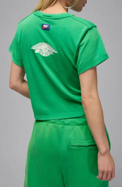 Jordan Flight Rare Air Cotton Graphic T-shirt In Green