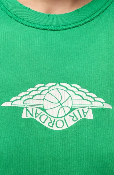 Jordan Flight Rare Air Cotton Graphic T-shirt In Green
