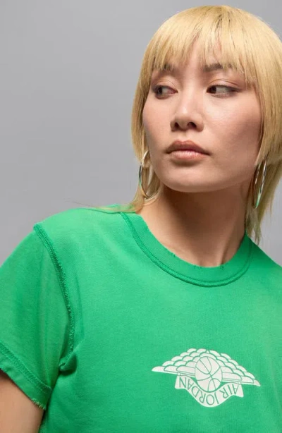 Jordan Flight Rare Air Cotton Graphic T-shirt In Green