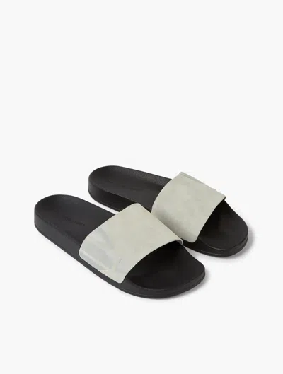 Frescobol Carioca Row Humberto Suede Sliders In Gray