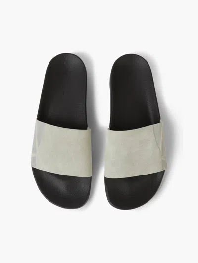 Frescobol Carioca Row Humberto Suede Sliders In Gray