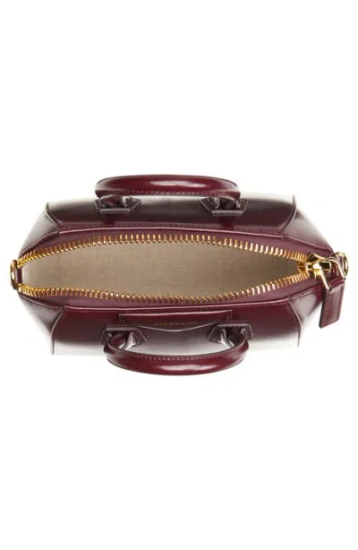Givenchy Women Burgundy Leather Small Antigona Handbag In Burgundy