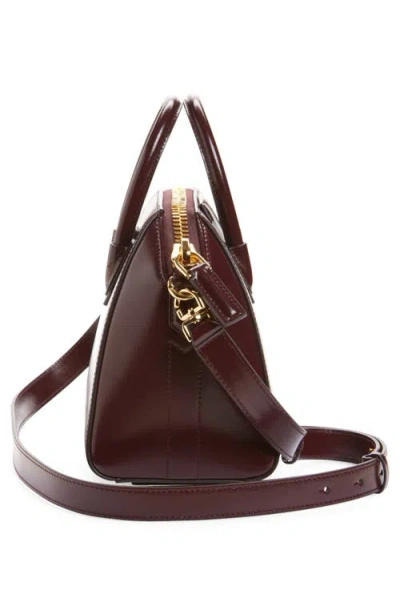 Givenchy Women Burgundy Leather Small Antigona Handbag In Burgundy