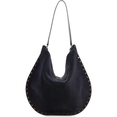 Isabel Marant Black Midnight Oskan Soft Zip Shoulder Bag In Black