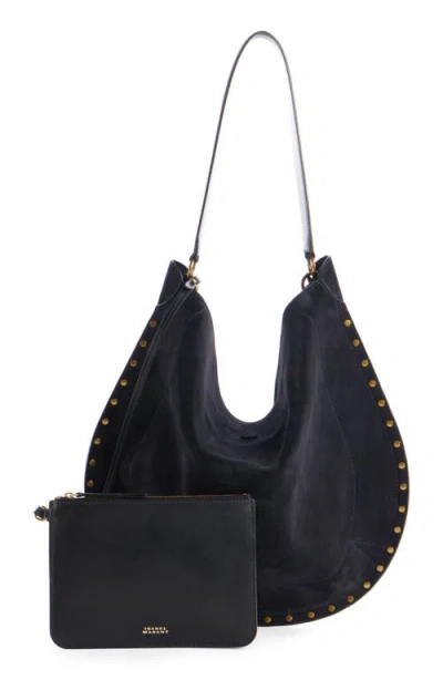 Isabel Marant Black Midnight Oskan Soft Zip Shoulder Bag In Black