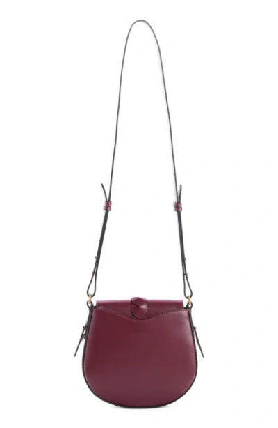 Isabel Marant Crossbody Suede Bag With Adjustable Braided Strap In Purple