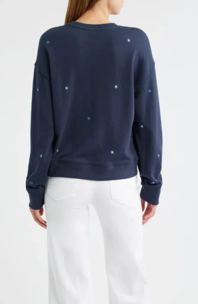 Rails Ramona Star Embroidered Crewneck Sweatshirt In Blue