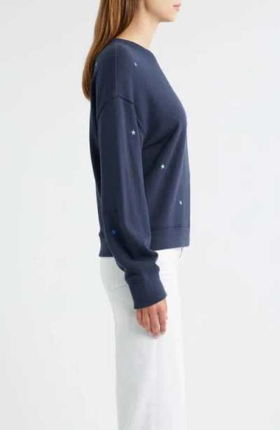 Rails Ramona Star Embroidered Crewneck Sweatshirt In Blue